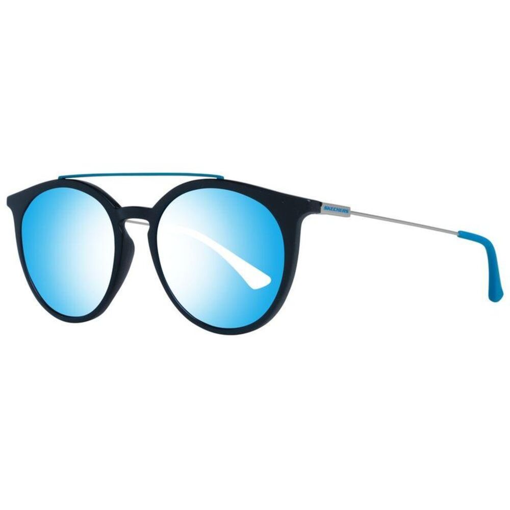 SKECHERS Metal Frame Sunglasses with UV Protection Unisex Black